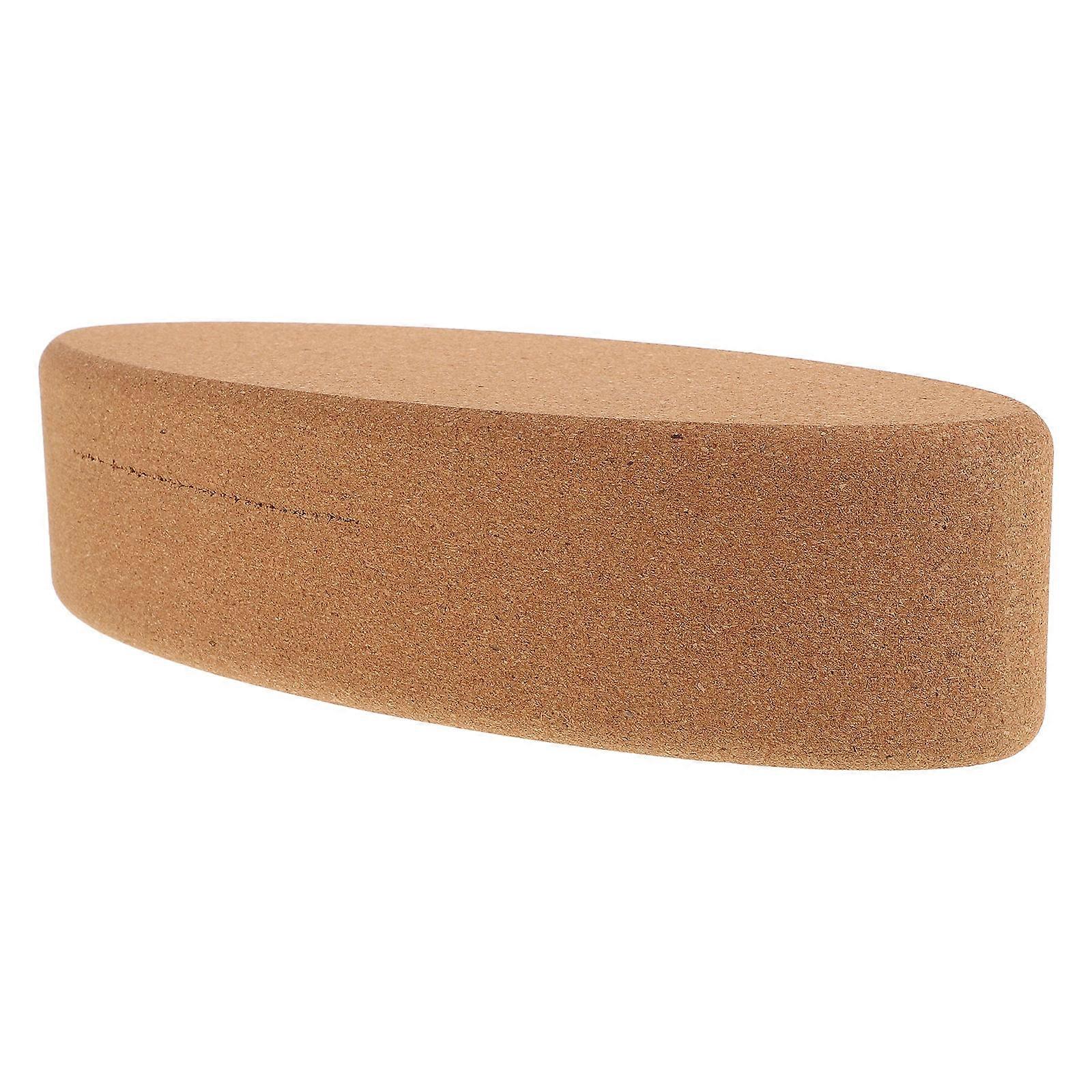 Yoga Block Cork Oval Shape for Pilates Calf Raise Support
