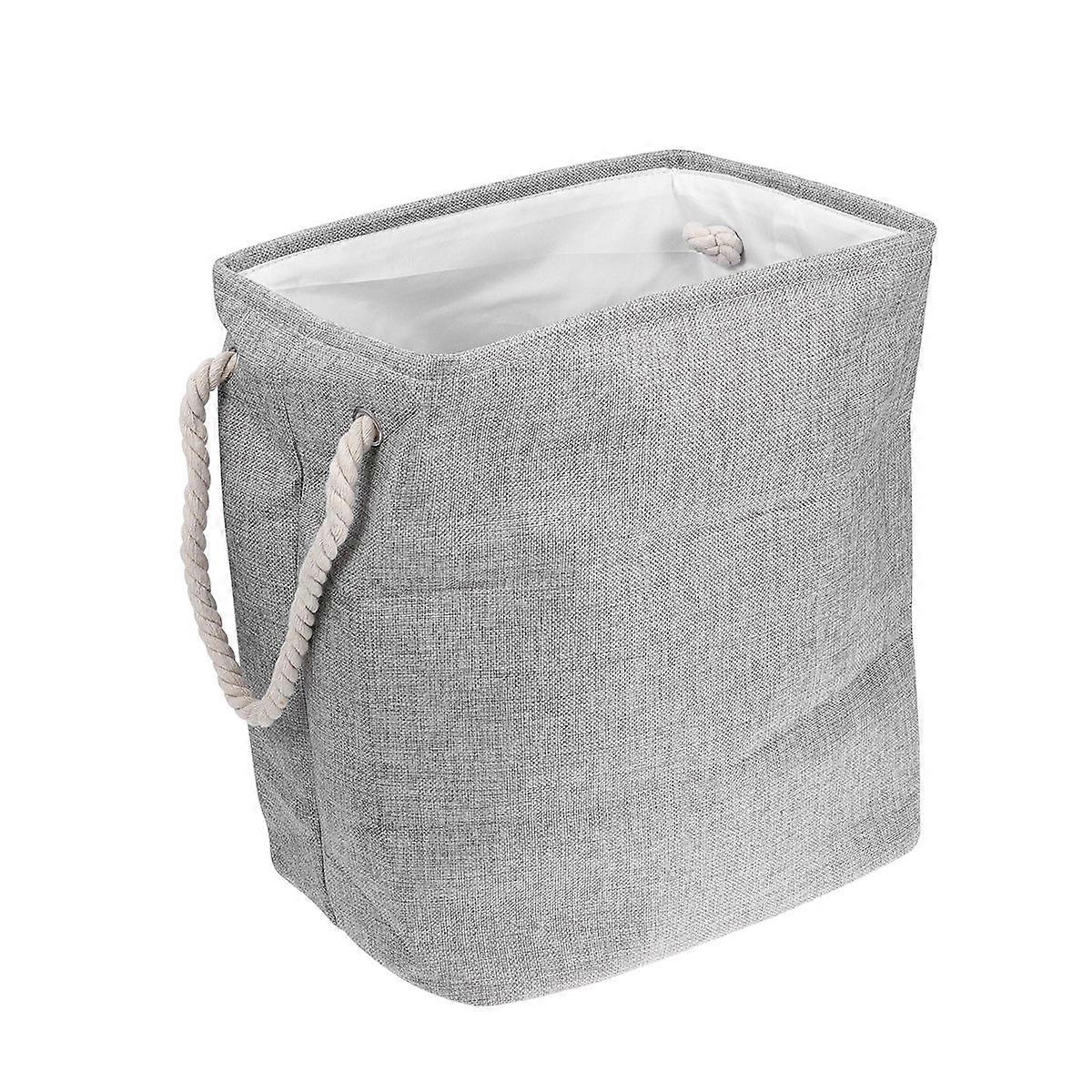 Rectangular Laundry Hamper For Home Use Dark Grey Suitable For Bathroom 2Pcs