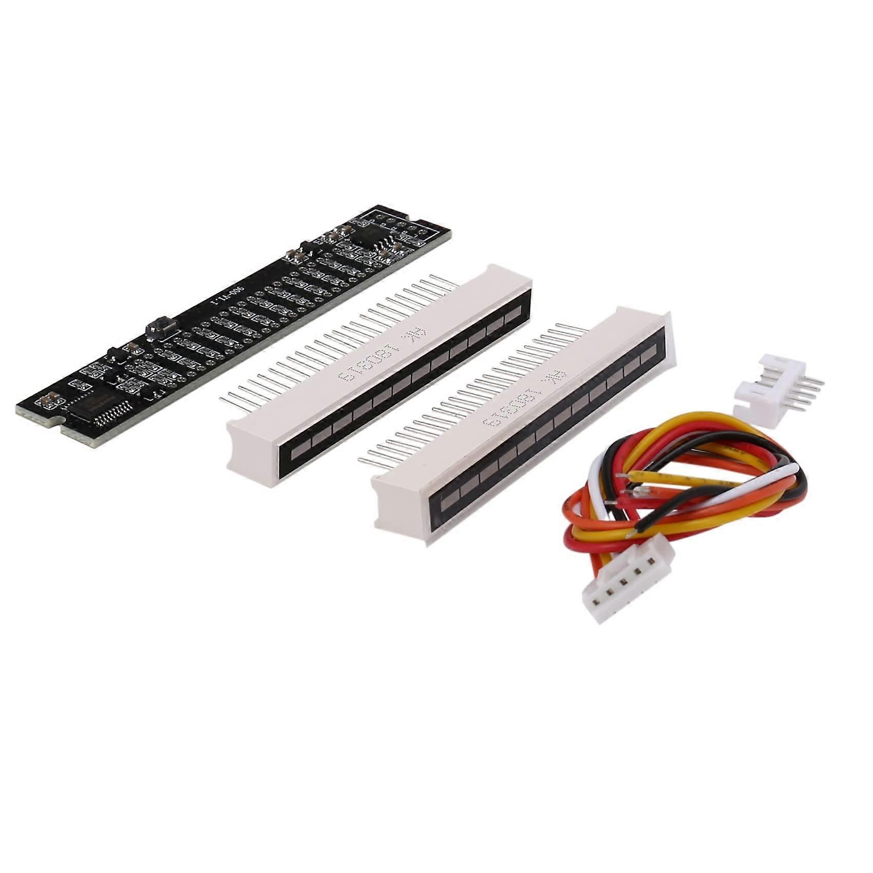 VU Meter LED Display Dual 12 Level Stereo Amplifier Indicator with Adjustable Light Speed