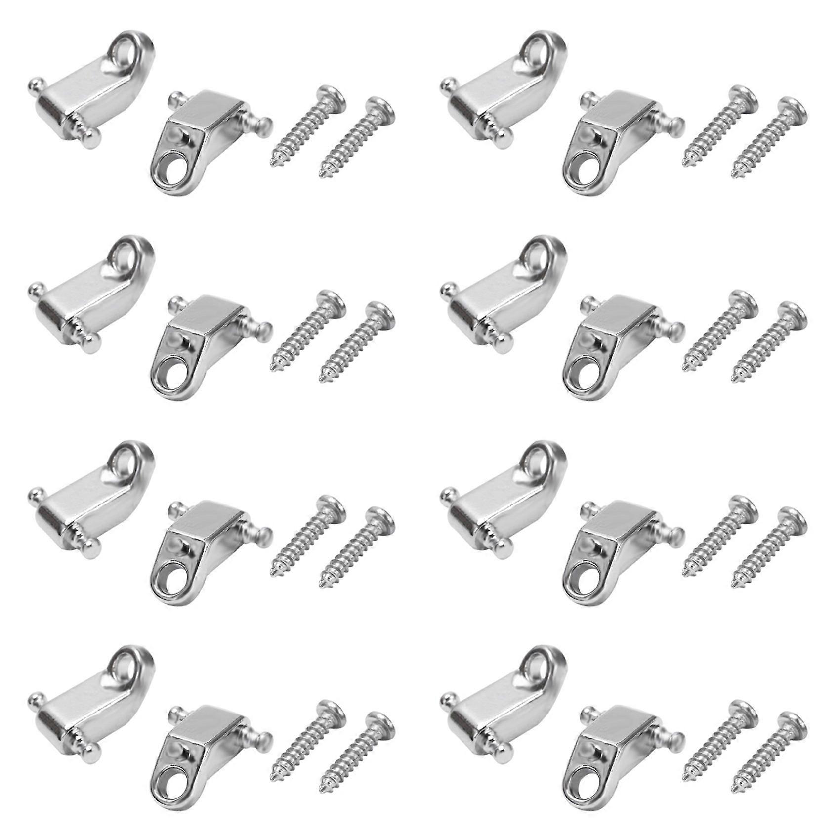 16 Pcs Electric Guitar Roller String Tree String Retainer - Silver