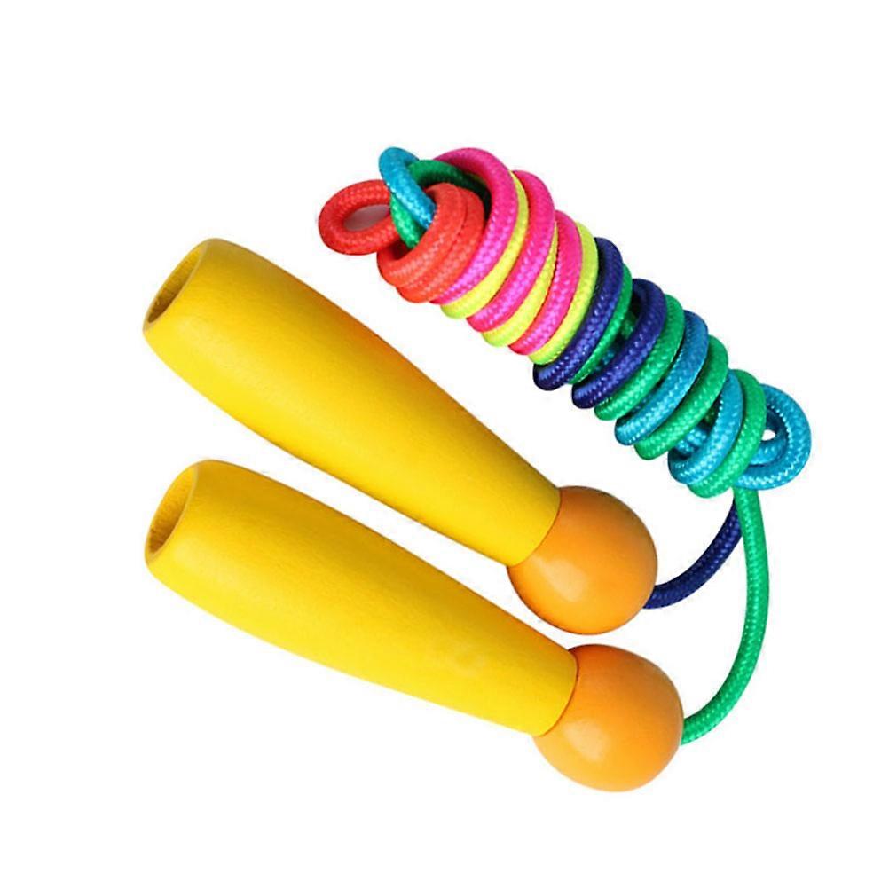 Adjustable Skipping Rope Wood Handle for Exercise with Colorful Design