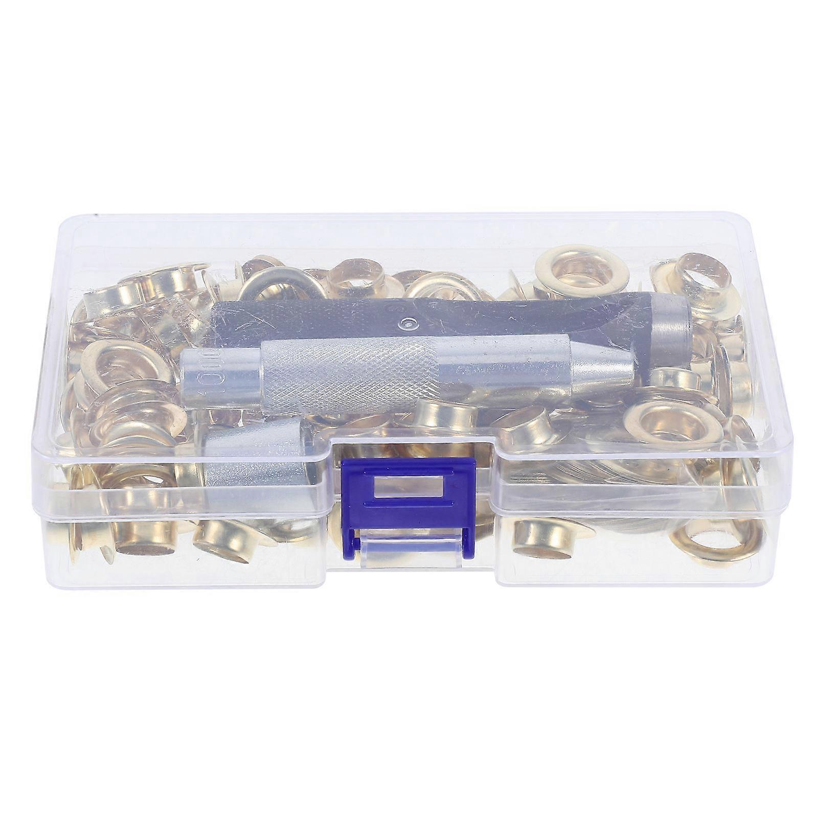 Golden Eyelet Punch Tool Kit for Efficient Eyelet Setting and Fixing 500Sets