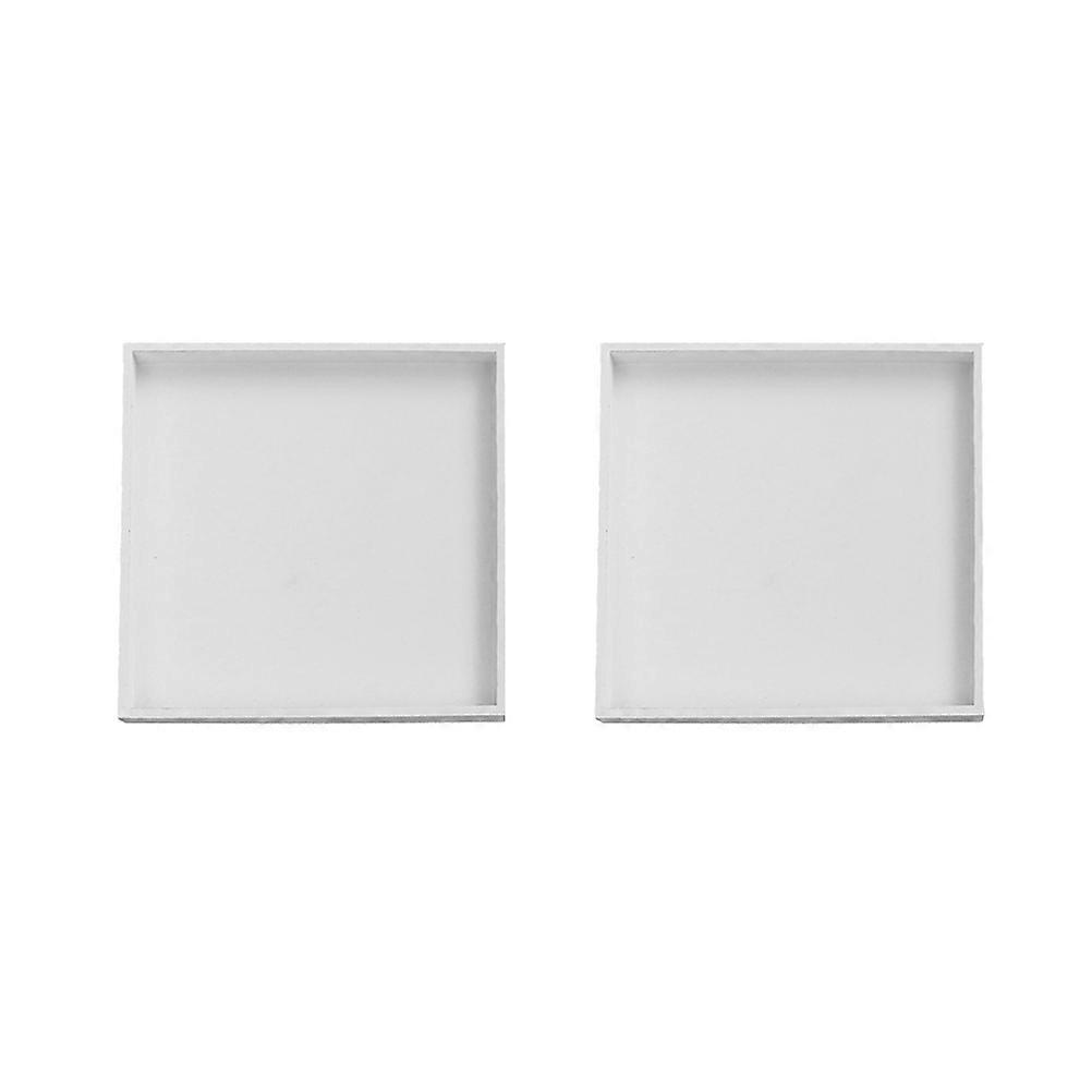 Wooden Storage Box Square Desktop Storage Container for Home 2Pcs