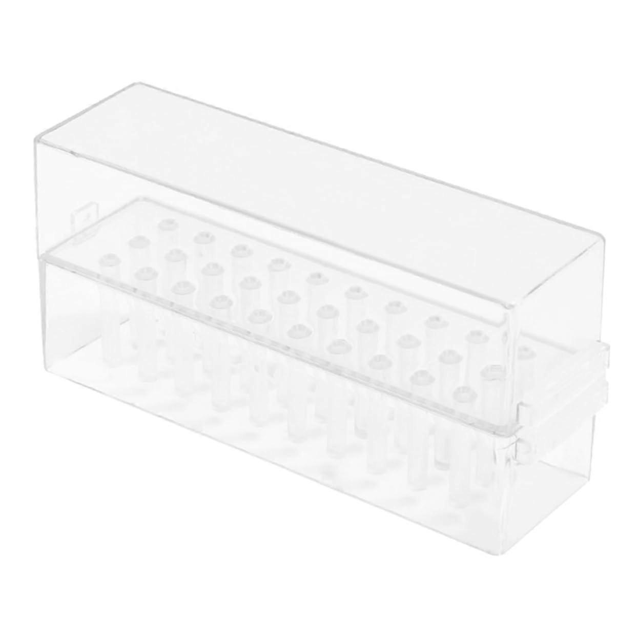 Nail Drill Bit Holder Transparent Organizer Case for Secure and Organized Bit Storage