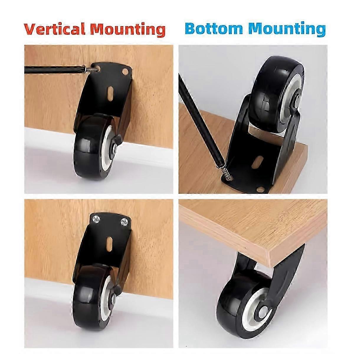 4-Pack 2inch Gate Wheels, Anti-Sag Door Bottom Support Wheels