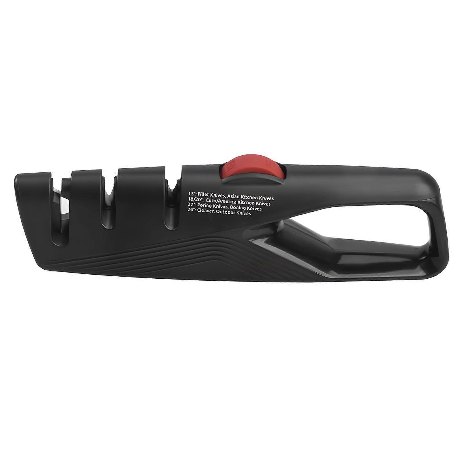 Professional Drill Sharpening Device with Turn Adjustment for Fixed Vertexes Secure Use and 3 Stage Functionality for Home Camping Tasks  Red