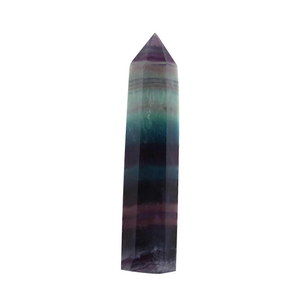 Natural Hexagonal Fluorite Crystal Column with Smooth Polished Finish for Elegant Home Décor