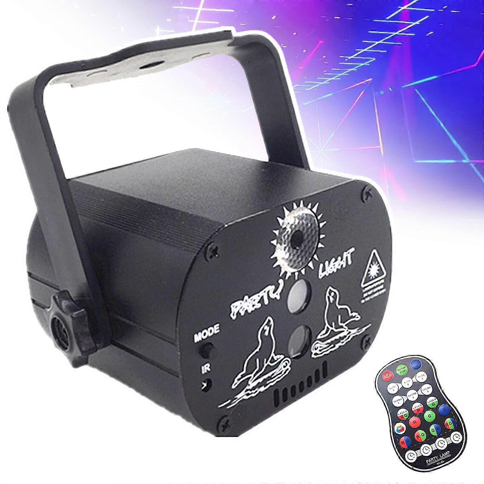 Party Stage Lights with Remote Voice Control, RGB Disco DJ Lighting, 60 Patterns, Timer for Club