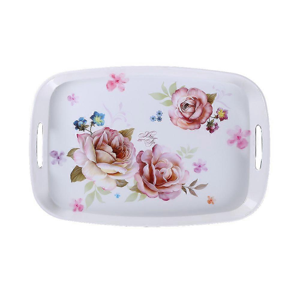 Rectangular serving tray for towels and cosmetics, imitation porcelain