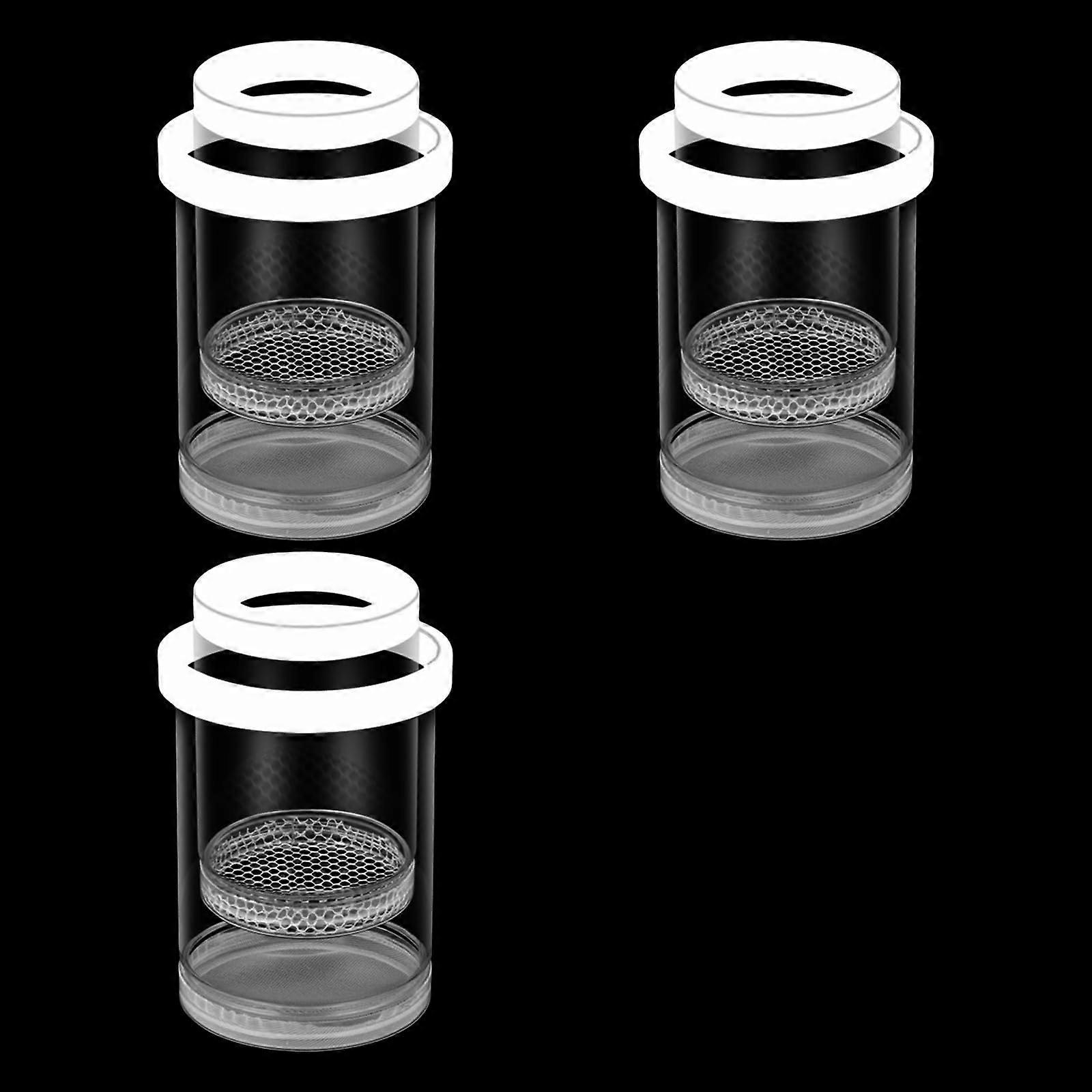 Fish Breeder Box Floating Aquarium Isolation for Fry with Suction Cup Mount, 3Pcs Compact Set