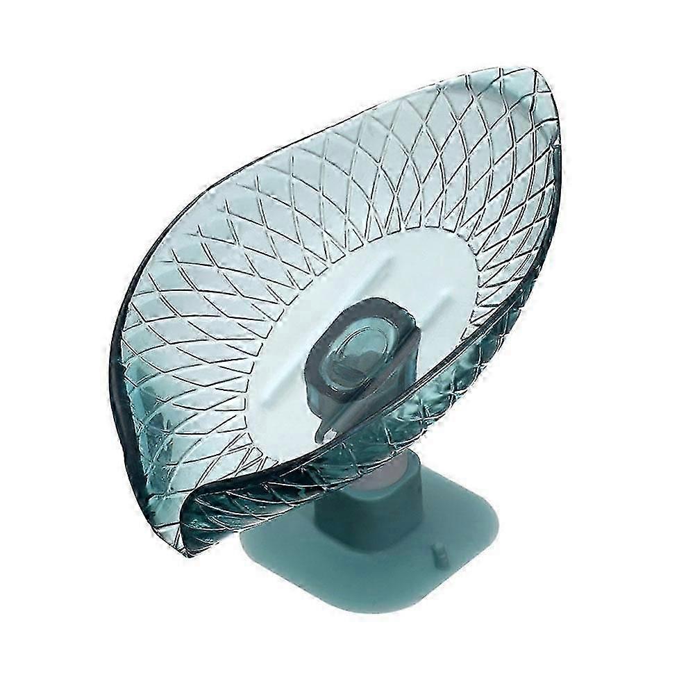 Bathroom Leaf Shape Drain Soap Box Dish Holder Storage Suction Soap H