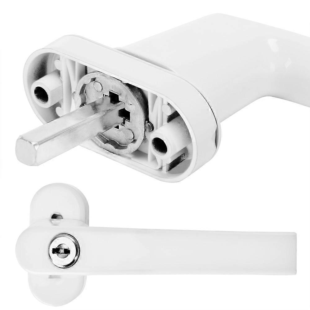 Lockable white window handles, 2-pack, childproof