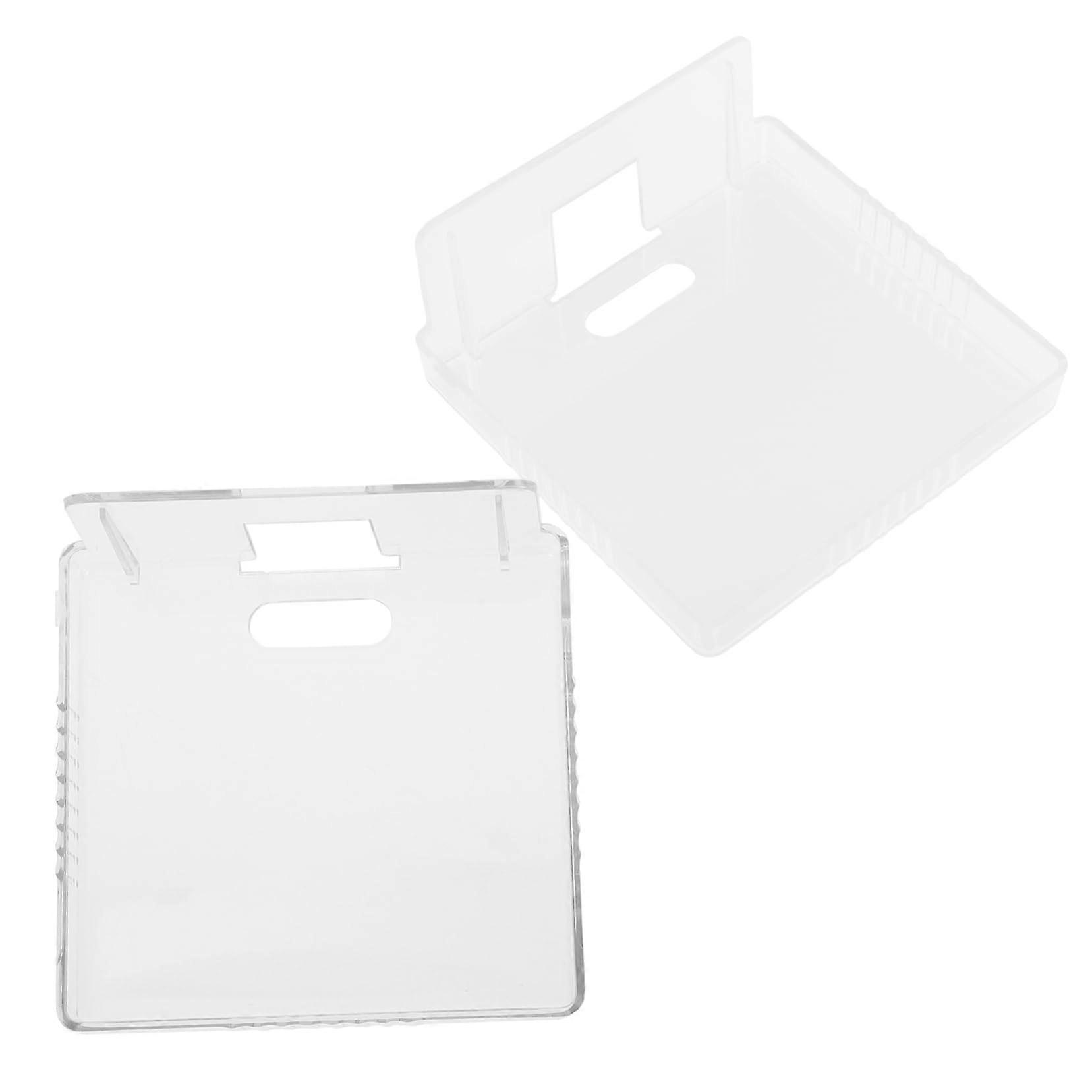 2Pcs Adhesive Wall Mount Shelf NoDrill SpaceSaving for Cameras Monitors Projectors Transparent