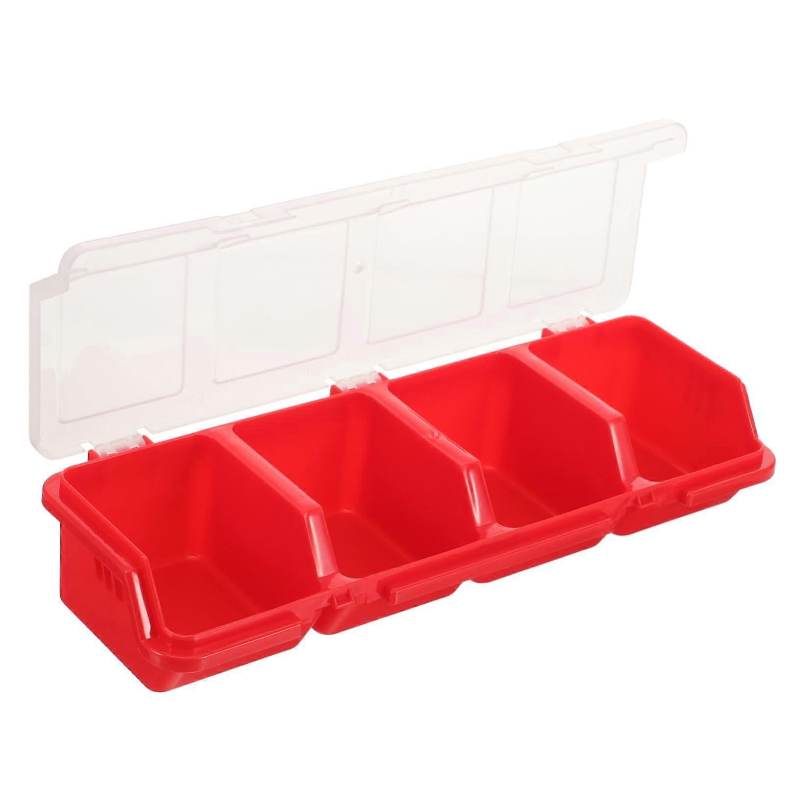 Plastic Organizer Box with QuickAccess Lid, MultiCompartment Storage for Nuts Bolts Beads Workshop