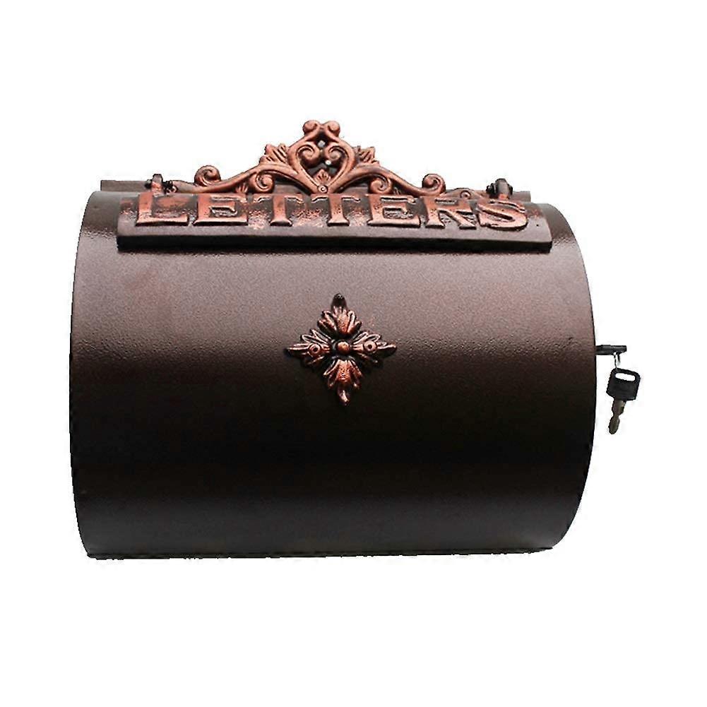 Wall Mounted Lockable Mailbox with Rust Resistant Finish and Two Keys for Home Outdoor Use