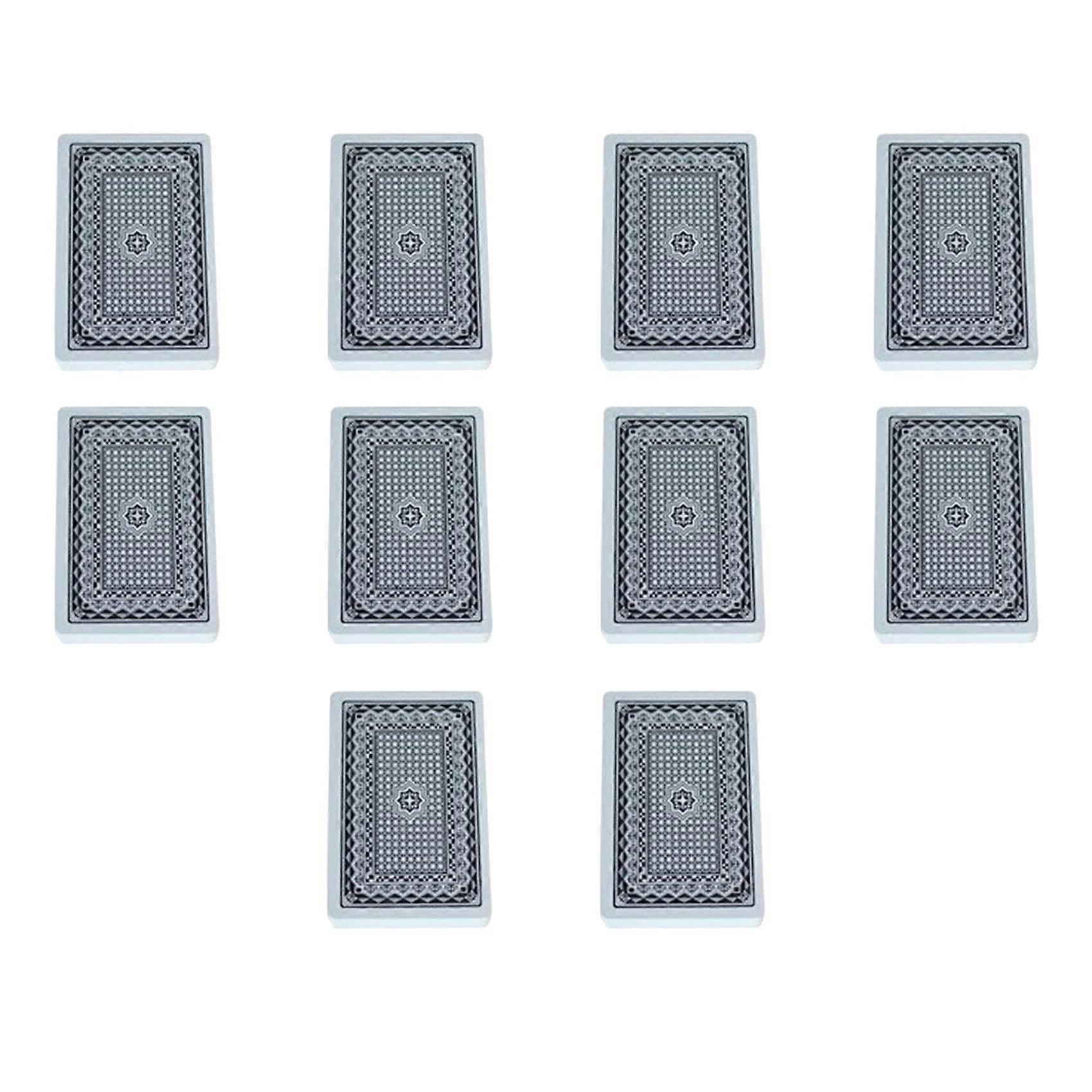 10X Multiplayer Game Card Creative Box Packed Waterproof Texas Playing Cards Plastic Durable Poker Magic Tricks Tool