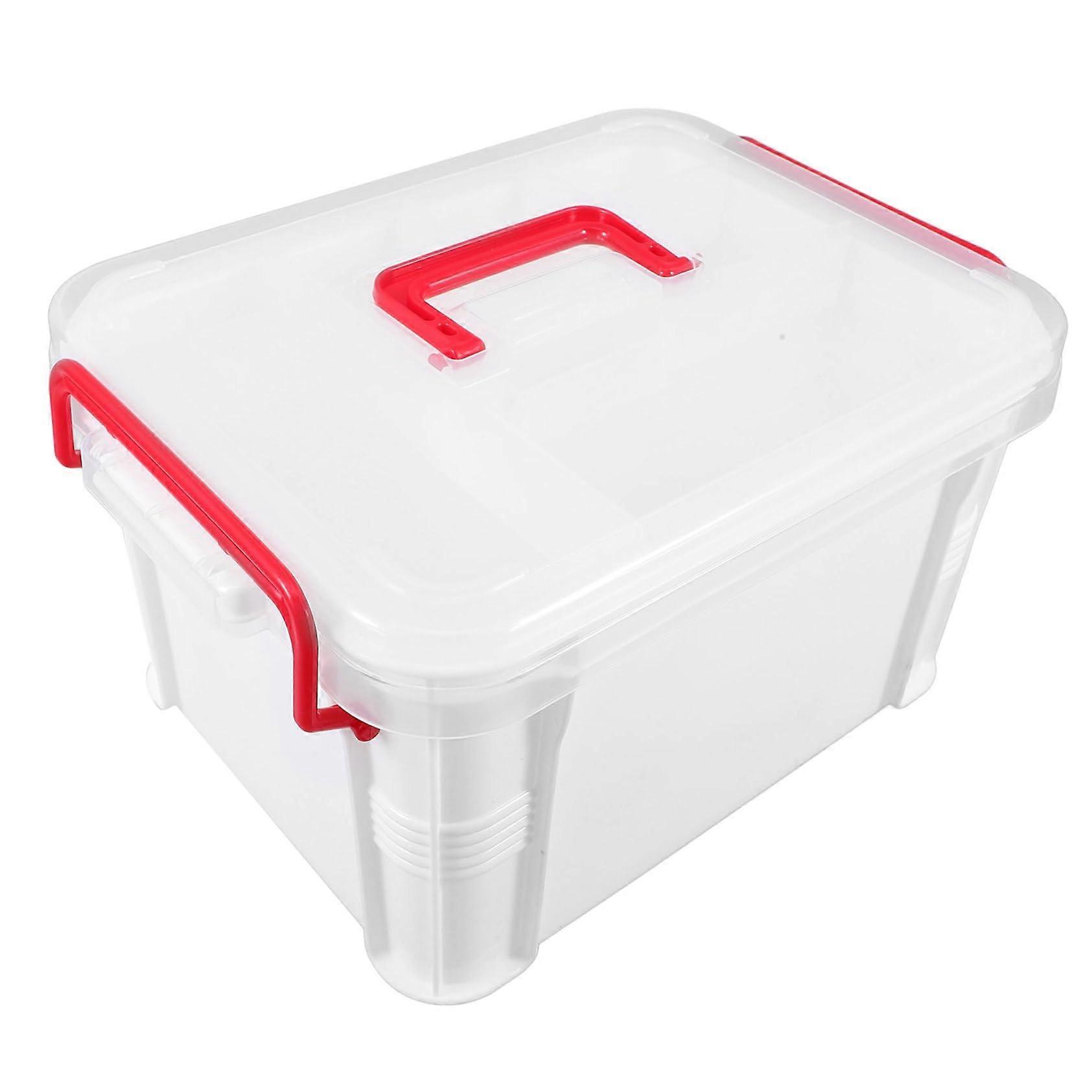 Medication Organizer with Multiple Compartments, Sturdy Handle Pill Storage Case for Home or Travel