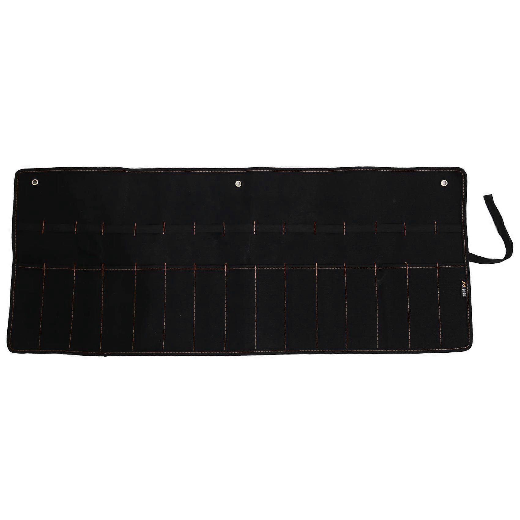 Chisel hanging bag Canvas Pocket Tool Roll Holder Wrench Pouch 15 Pockets for Knife Hammers Gouges Carpenter