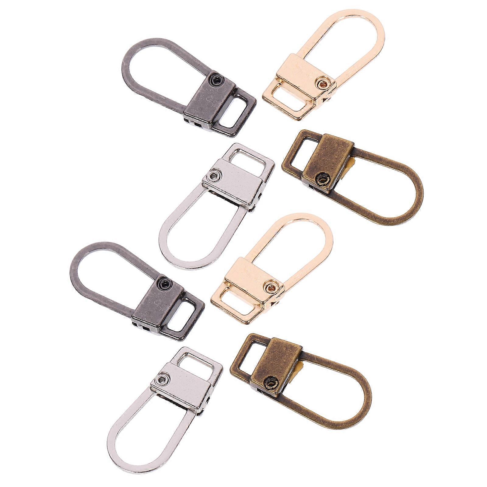 Assorted Color Zipper Pull DIY Replacement Zipper Heads for Clothes 8Pcs