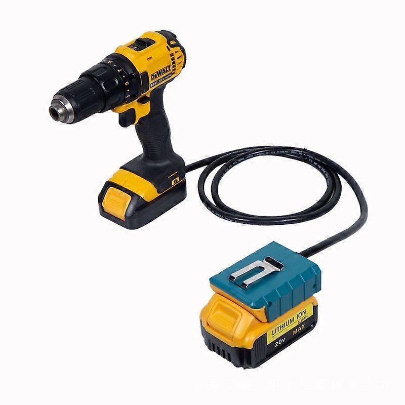 Compatible With DeWalt Power Tools Lithium Battery Adapter Extension Cable