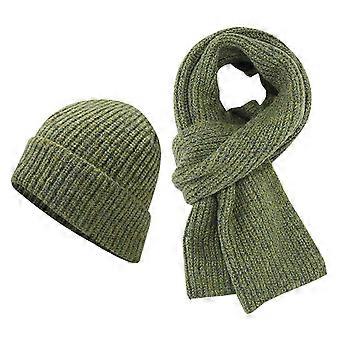 Womens Scarf Fashion Accessories Women's Solid Color Letter Knitted Hat And Gloves 2 Piece Warm Woolen Hat And Gloves 2 Piece Set