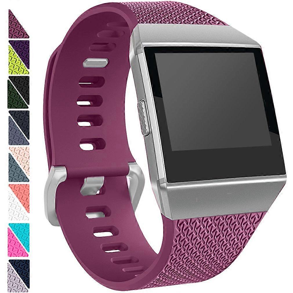 Small Fuchsia Replacement Strap for Fitbit Ionic, Secure Fit Comfortable Durable Everyday Wear