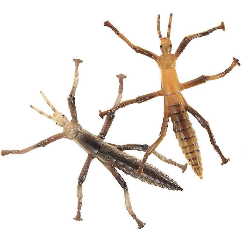 Stick Insect Model Educational Insects Statue for Decoration 2Pcs Simulation