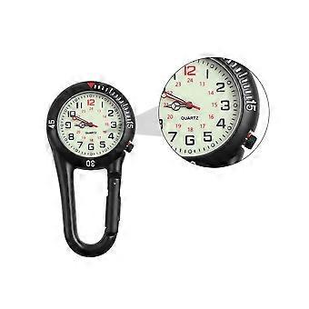 Backpack Fob Watch Clip on Quartz Watch for Timekeeping 2Pcs with Glow Dial