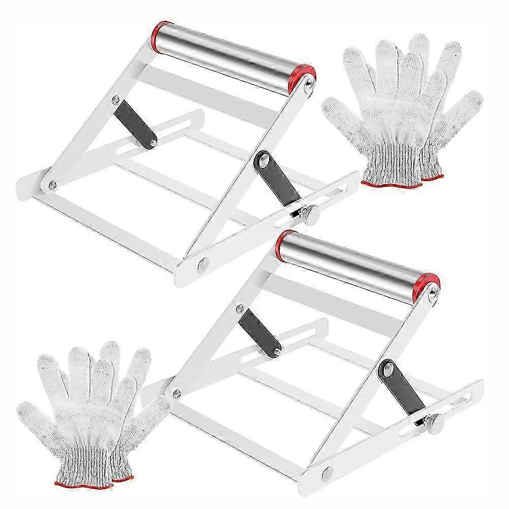 2Pcs Adjustable Cutting Machine Support Frame,Foldable Cutting Machine Work Support Stand, Cutting Machine Attachment
