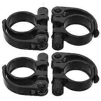 Abraçadeira de liberação rápida de alumínio para canote de selim de bicicleta, para mountain bike e bicicleta de estrada, 4 peças