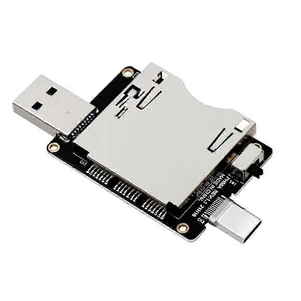 CFexpress Card Reader USB 3.0 Type A/USB3.1 Type C 10Gbps to CF Express Riser Adapter compatible with CF Express Type B Memory