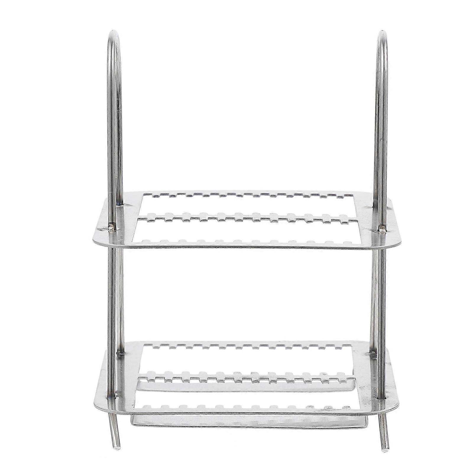 Microscope Slides Rack 26 Positions Stainless Steel Staining Rack for Experiments