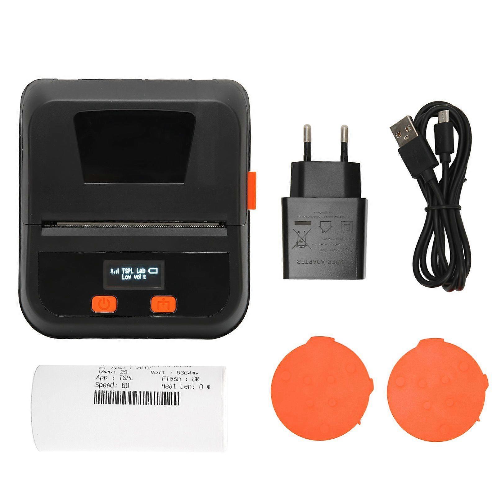 Bluetooth Thermal Label Printer Fast HD Printing Automatic Detection Wireless Label Printer Bluetooth with LCD 100?240V