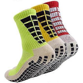 Anti Slip Hospital Socks for Adults - Non Slip Non Skid Slipper Socks with Grips (3 Pairs)