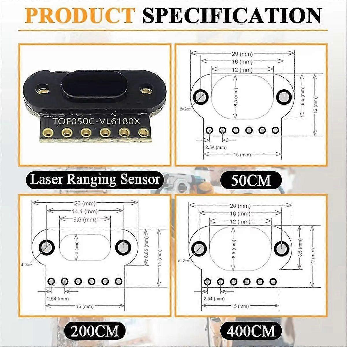 Laser Ranging Sensor Module for STM32 50CM I2C Output TOF050C