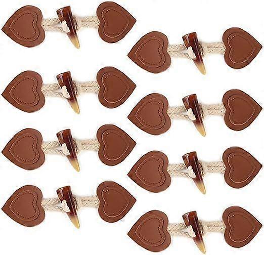 12 Pairs Buttons Synthetic Leather Toggle Buttons Leather Toggle [MI]