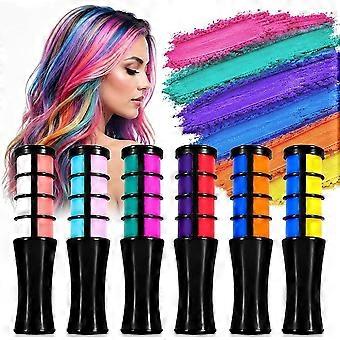 Kids Hair Chalk Kit  12 Bright Shades, Portable No-Mess Comb Design, Perfect for Christmas, Birthdays & Dress-Up Play, Gentle on Scalp