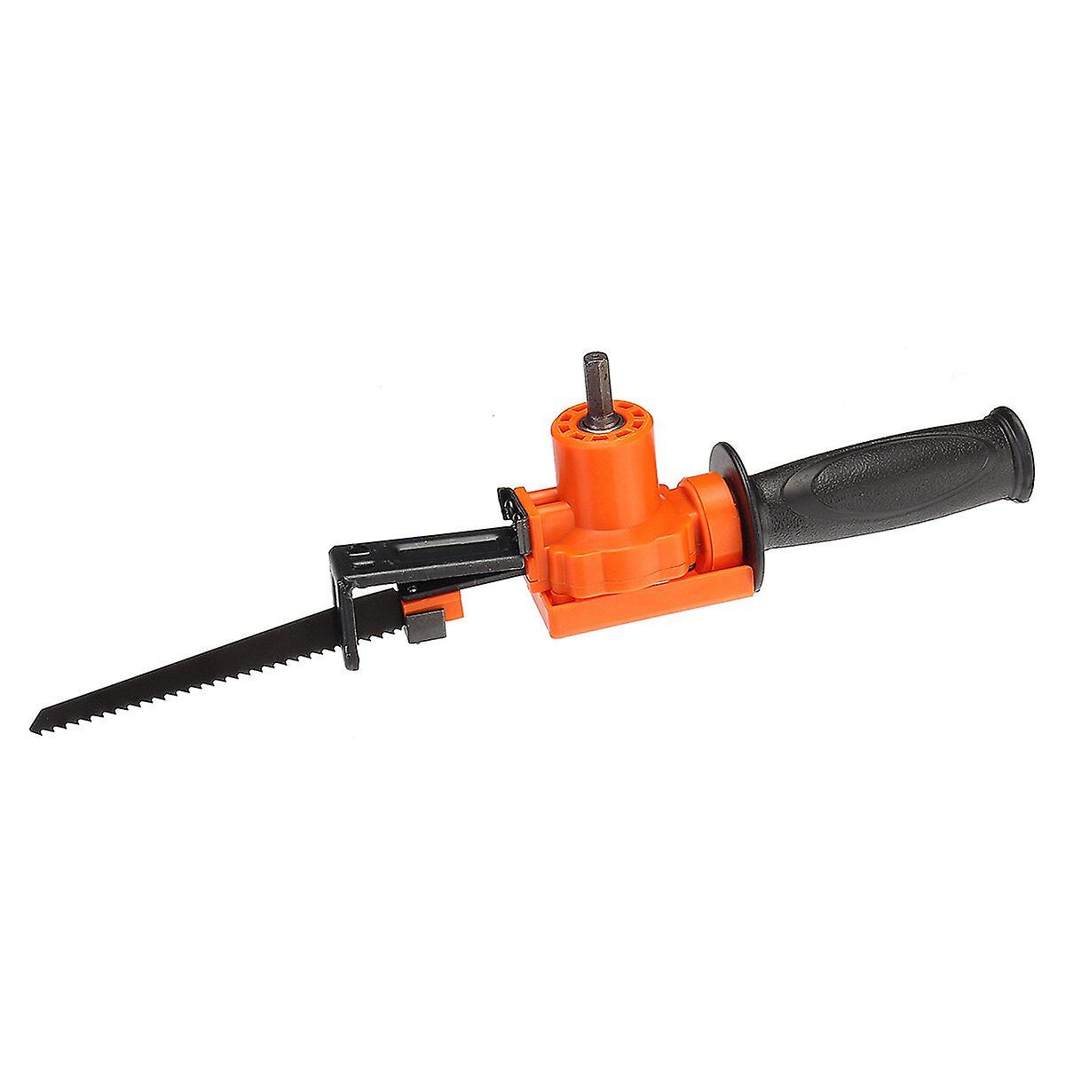 Reciprocating Saw Attachment Adapter Metal Cutting Tools Electric Drill Attachment 2 Blades