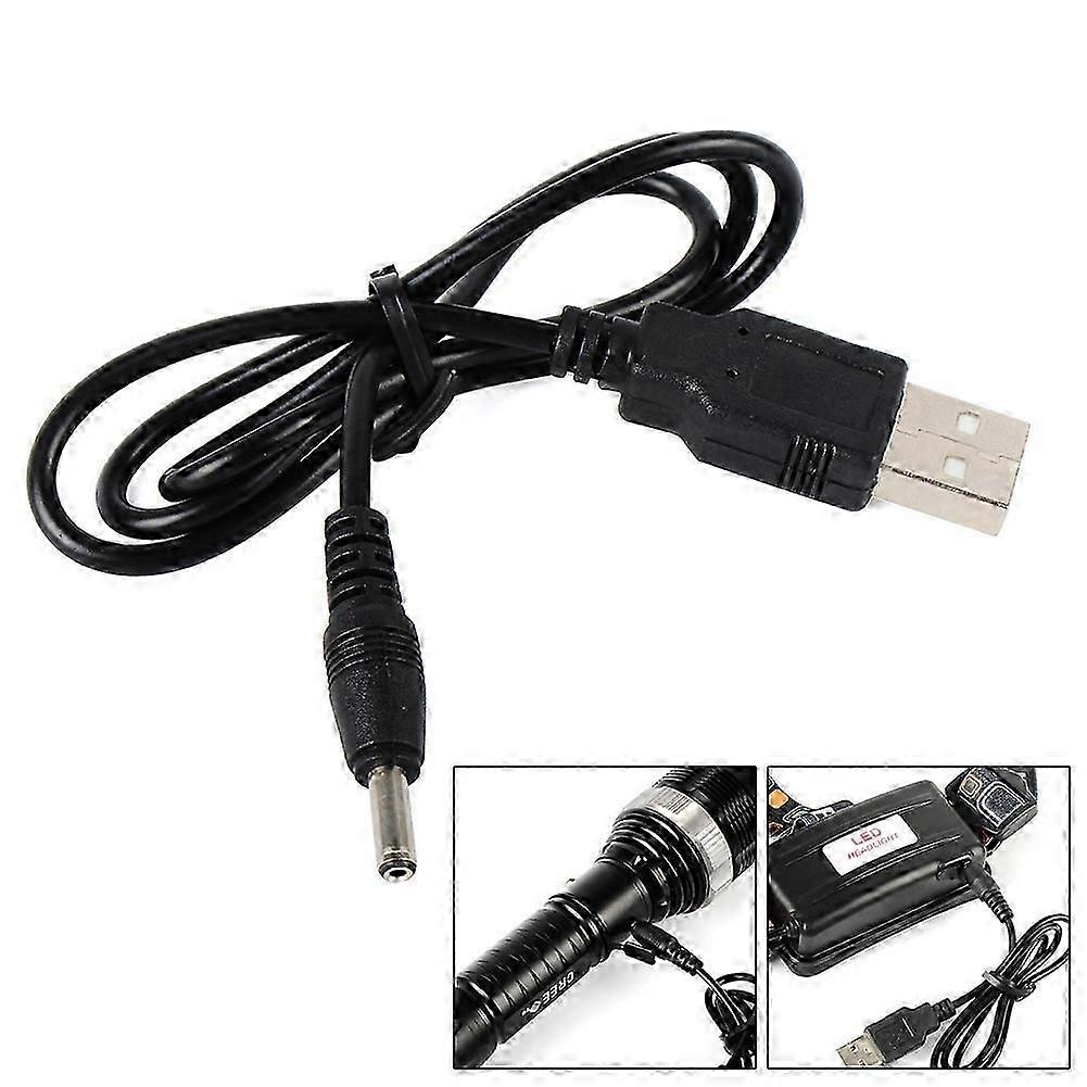 USB Charging Cable for Rechargeable LED Flashlight and Headlight