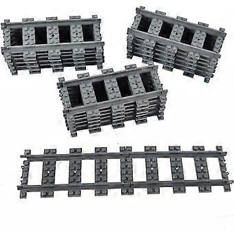 Train Track City Train Road Straight Tracks Building Toy Compatible with Major Brands (18pcs Straight )