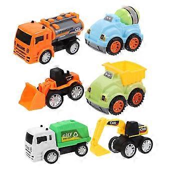 Engineering Vehicle Toys for Kids Playing 6Pcs Pull Back Power Mini Agitating