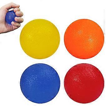 4 Pack Stress Balls for Adults with Graduated Resistance Levels for Hand Therapy and Grip Strength