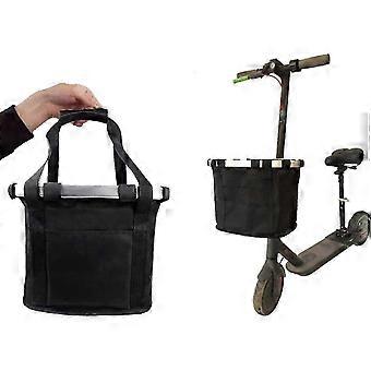 Paniers pour trottinettes électriques adultes, panier de rangement avant pour vélos pliables, poche rétractable, fermeture en toile, 26-27 pouces