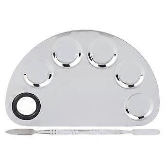 Set di tavolozze per miscelare il trucco, strumenti resistenti in acciaio inossidabile per creare colori personalizzati e facili da pulire.