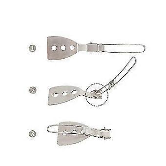 Accesorios de cocina inoxidables para engranajes de camping Wy Steel Folding Spatula Outdoor