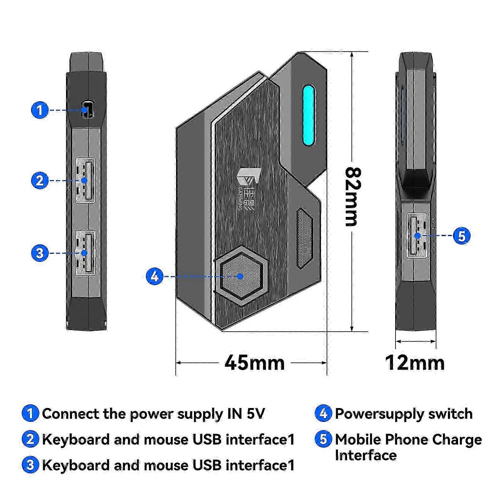 Gamwing Mix SE Bluetooth 5.0 Elite Mobile Controller Keyboard Mouse Converter