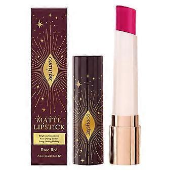 Zephoco Rose Red Starry Mist Lipstick Smooth Easy to Apply Mist Velvet Matte Lipstick Party Suitable
