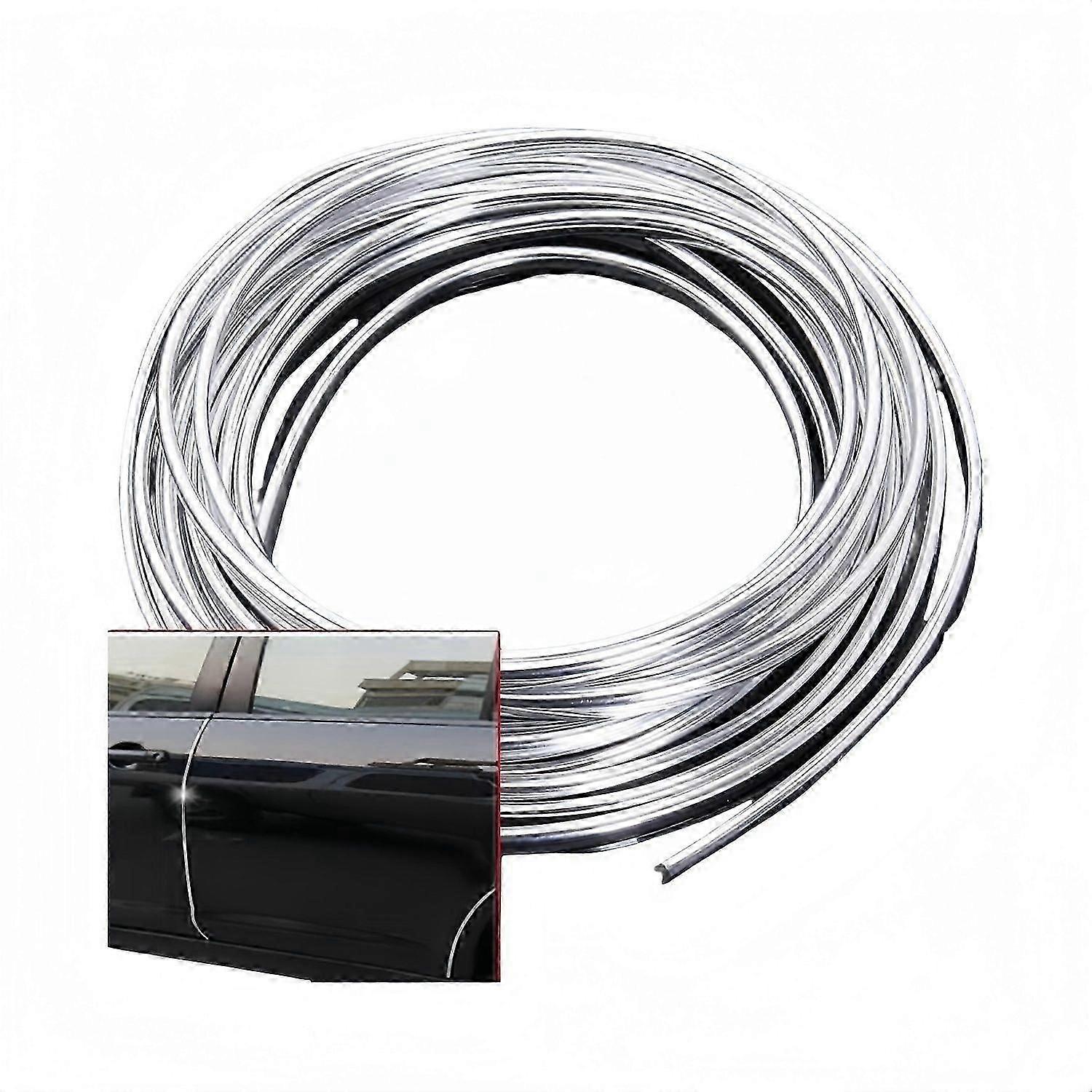 Car Door Edge Protector 6m Chrome Trim Strip Scratch Guard Silver