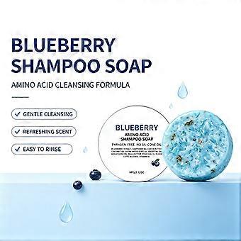 Shampoo-Seife mit Blaubeer-Aminosäuren, milde und sanfte Kopfhautpflege, für geschmeidiges, flauschiges Haar mit lang anhaltendem Duft, 1/2/4 Stück