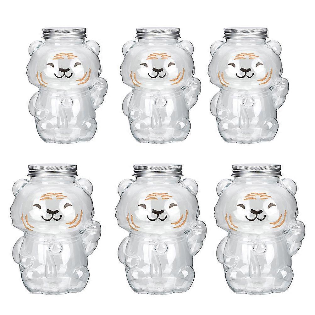 Cold Drink Milk Tea Bottle Multi-Function Plastic Bottles with 6Pcs Transparent Juice